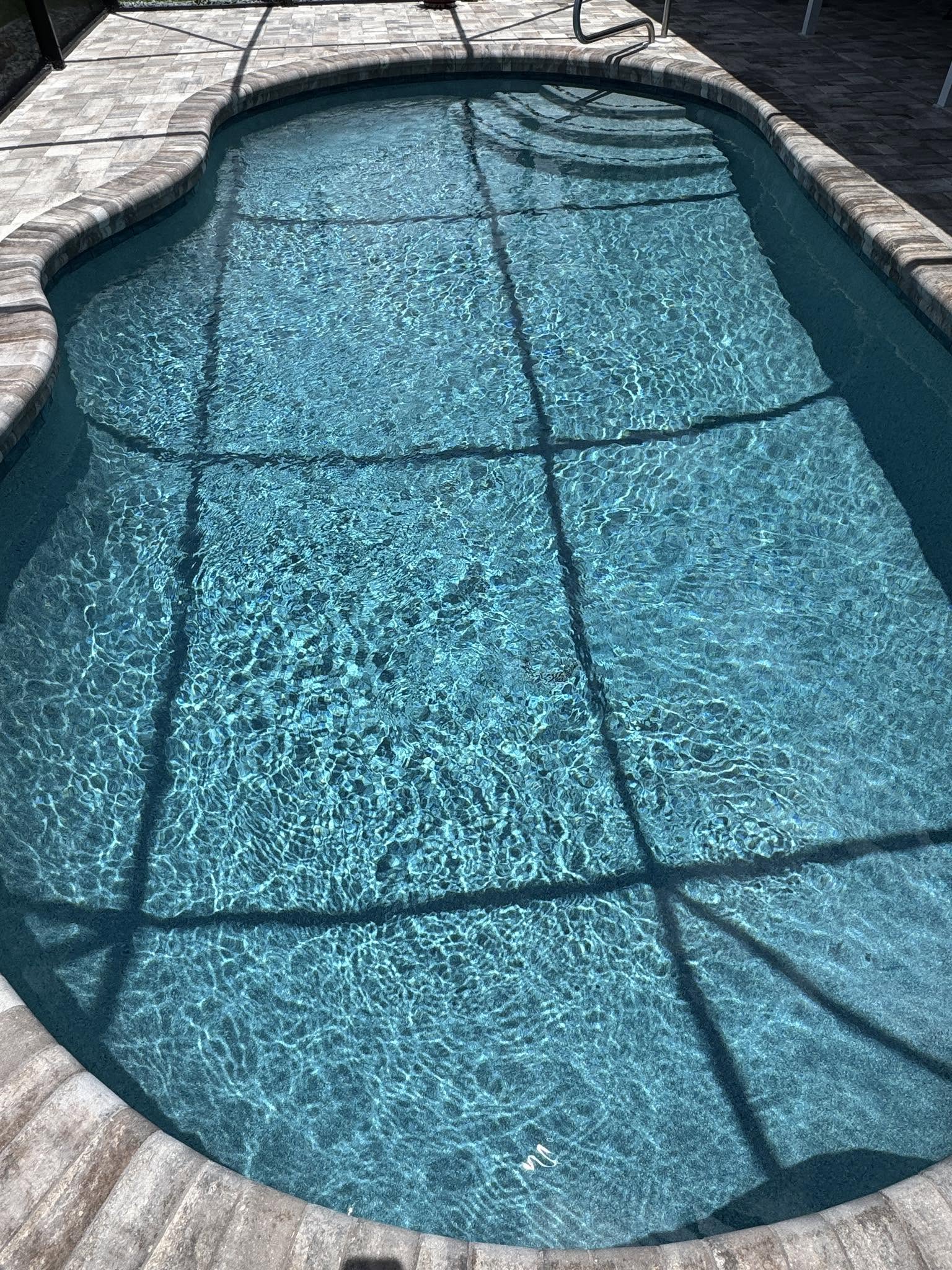 Rotonda West pool resurfaced with Aqua White Mini finish